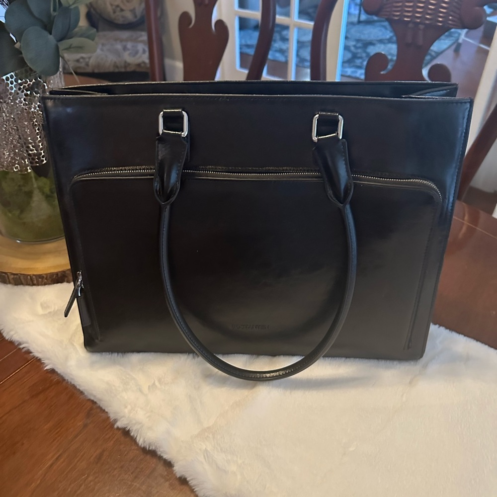 Bostanten Women’s Black Leather Briefcase